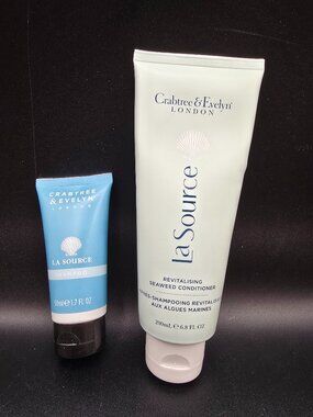 Crabtree & Evelyn La Source Seaweed Conditioner & Shampoo Travel Set NEW